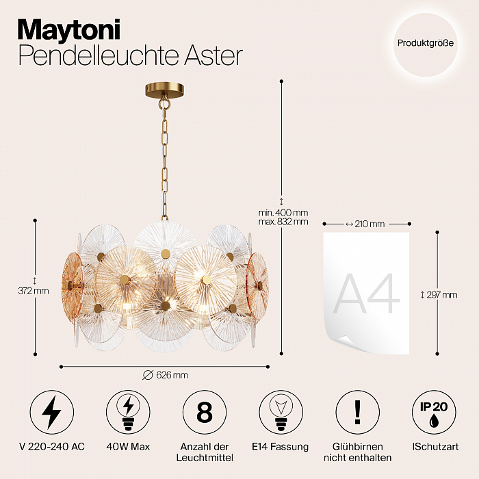 Светильник Maytoni MOD007PL-08G